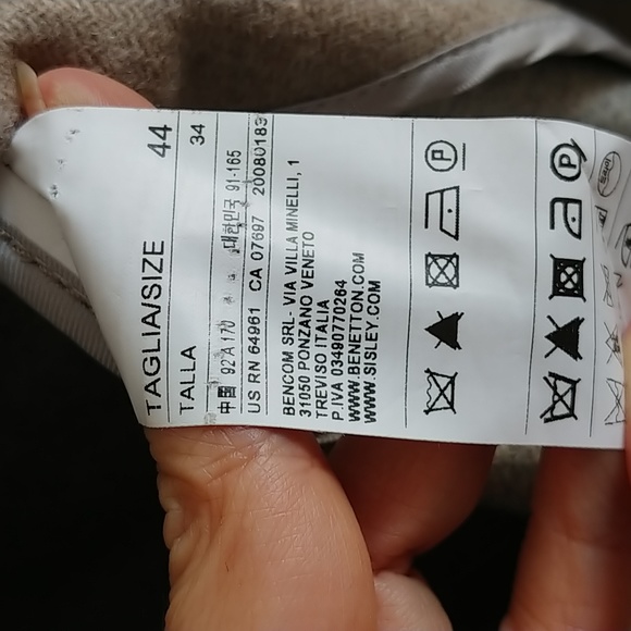 Wool cape taupe by Stile Benetton NWOT - Picture 7 of 14